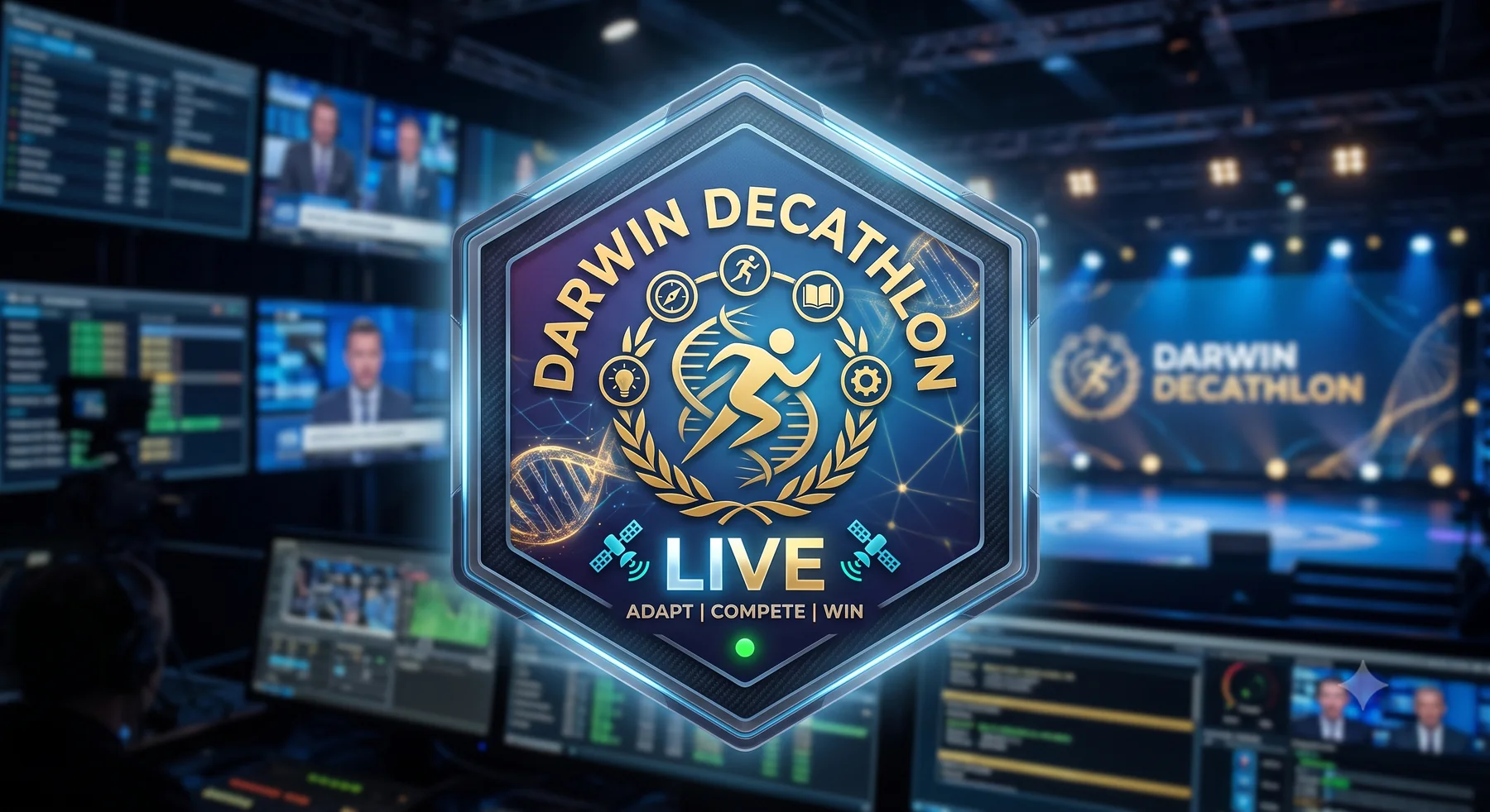Darwin Decathlon Live broadcast desk
